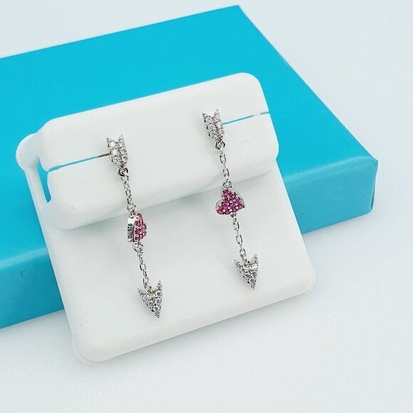 "925 Sterling Silver CZ Beautiful Earrings for Women, 1USPAR4254 - Picture 5 of 11